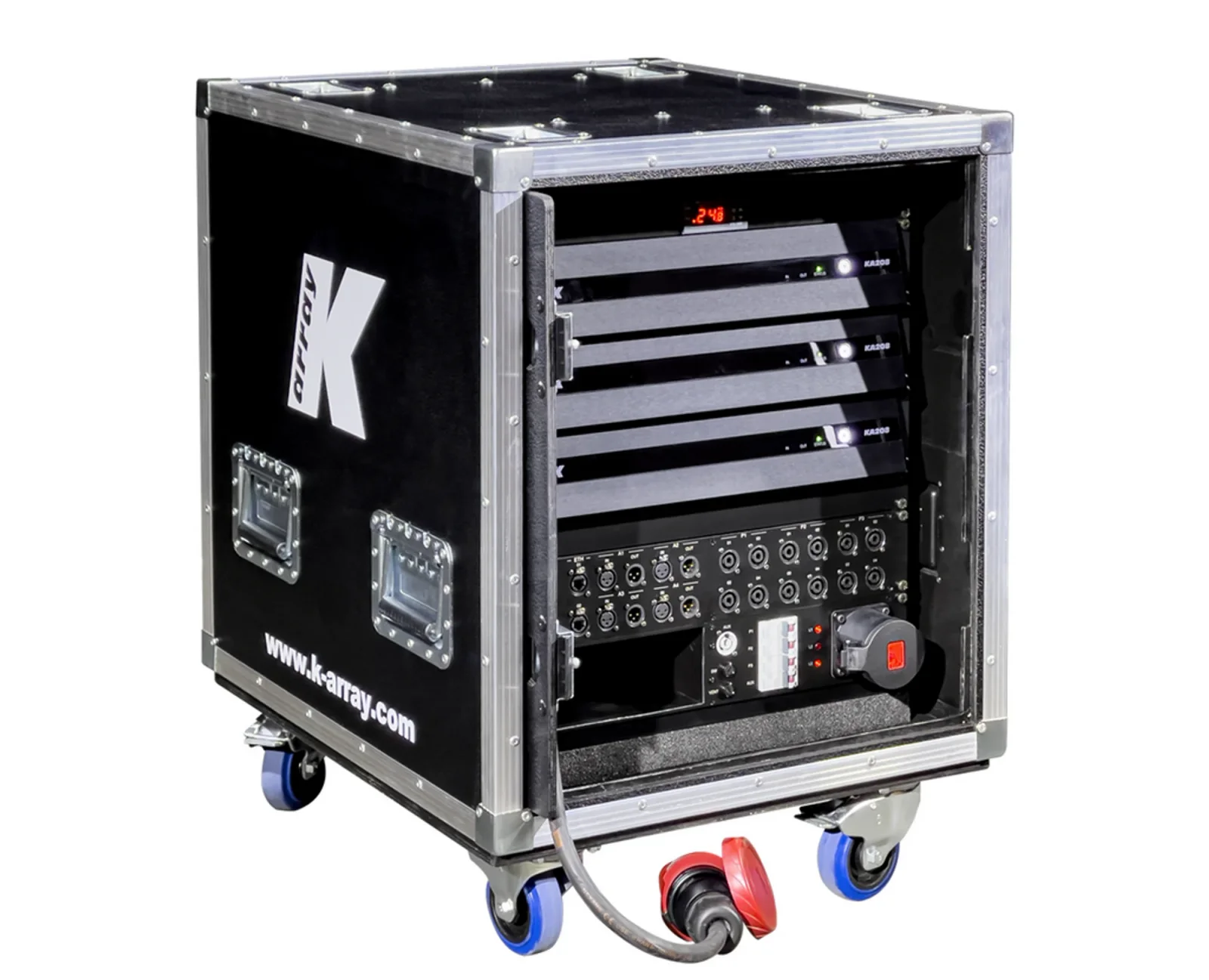 Solução da família Kommander K-array relacionada ao modelo K-RACK-M-208-PRO em projeto da M.I. Automação