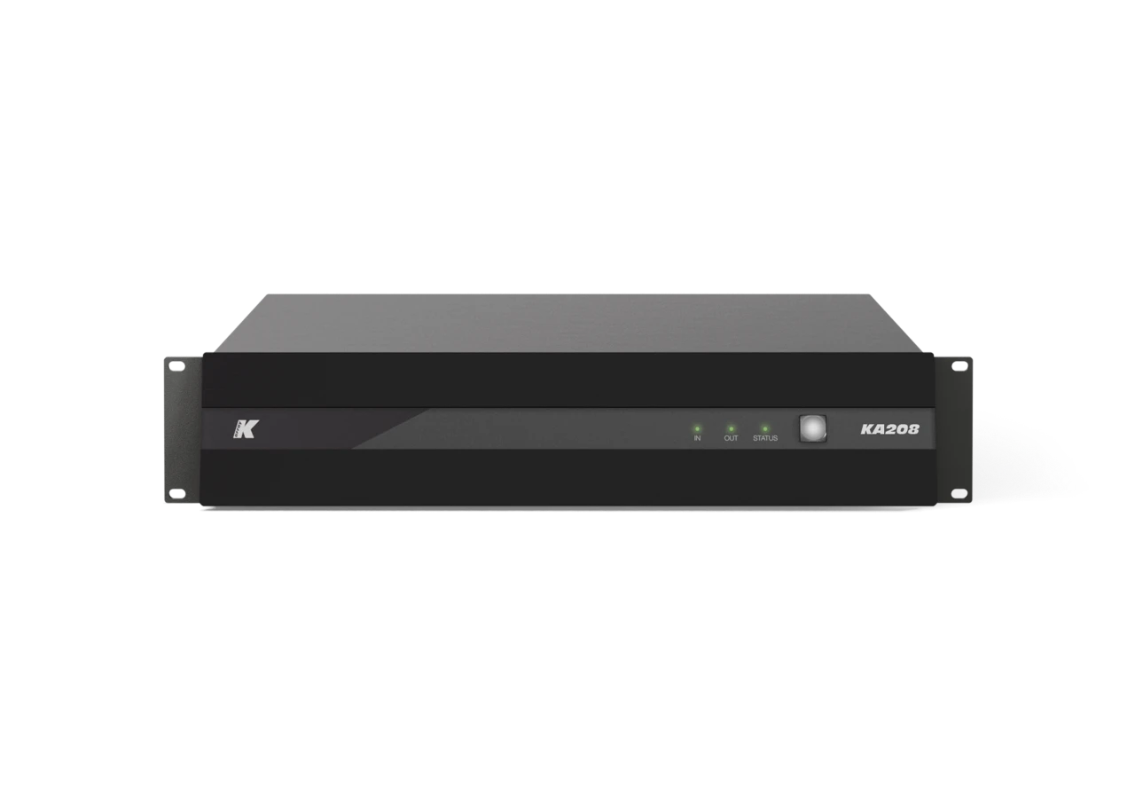 Amplificador e DSP K-array KA208 para projeto de áudio e vídeo da M.I. Automação
