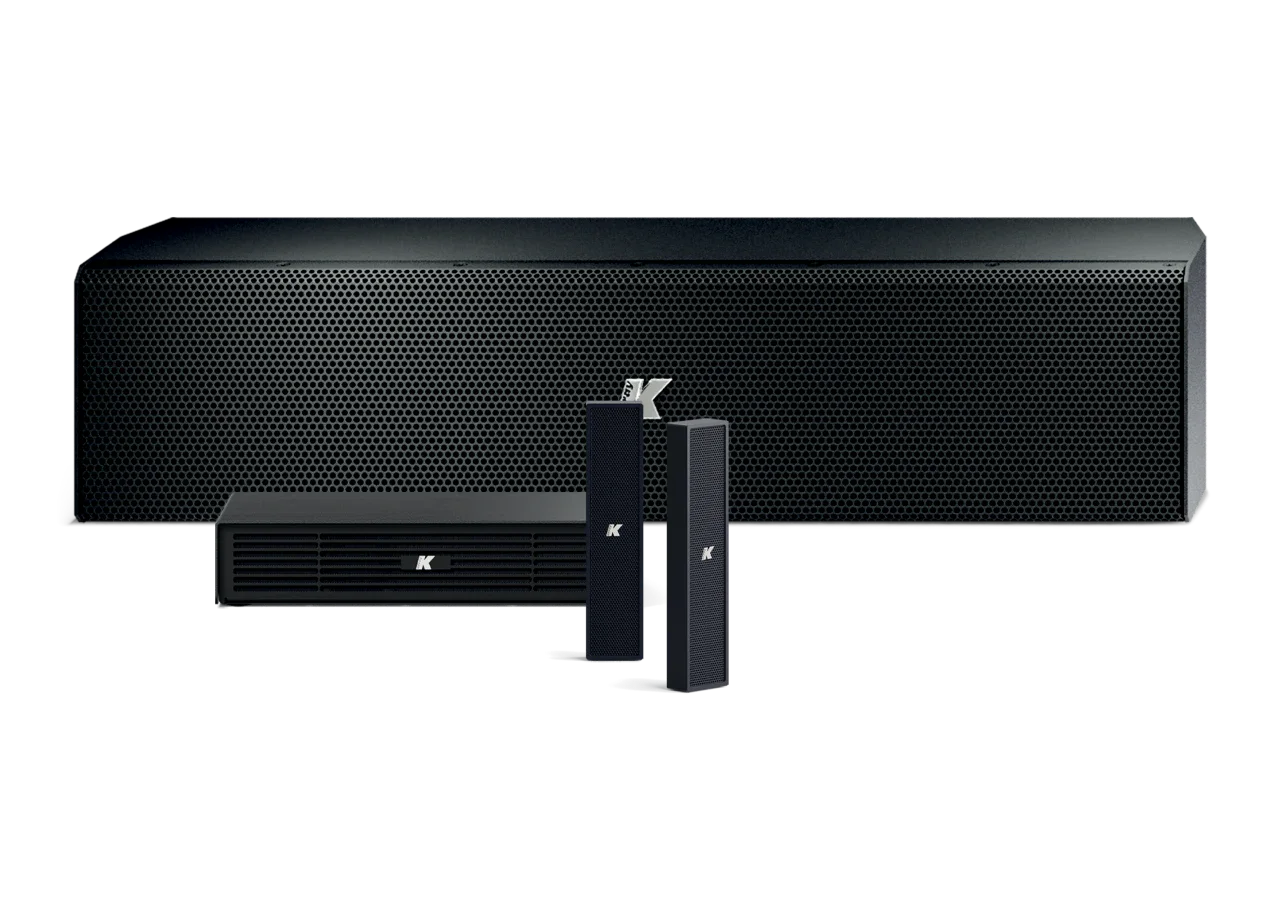 Sistemas de áudio K-array para projetos da M.I. Automação