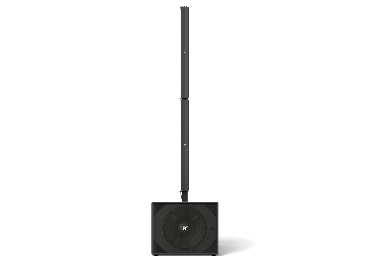 Sistema de áudio K-array KR402 II para projeto de áudio e vídeo da M.I. Automação