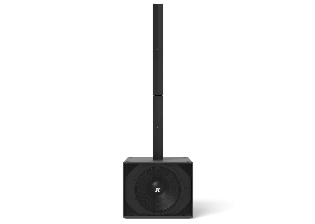 Sistema de áudio K-array KR402YP II para projeto de áudio e vídeo da M.I. Automação