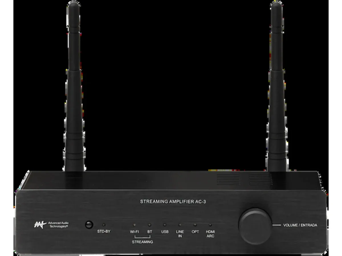 AAT AudioCast AC-3 Amplificador com Streaming e Multiroom apresentado em contexto de projeto integrado pela M.I. Automação
