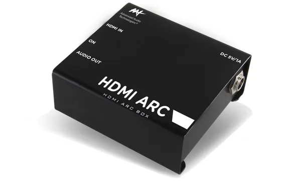 AAT HDMI ARC Conversor de Áudio apresentado em contexto de projeto integrado pela M.I. Automação