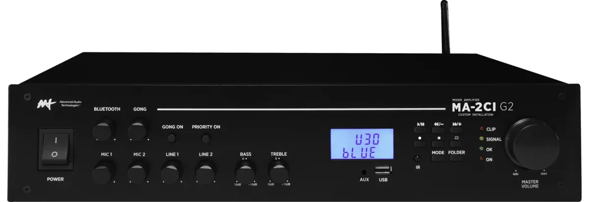 AAT MA-2 CI G2 Amplificador Mixer apresentado em contexto de projeto integrado pela M.I. Automação