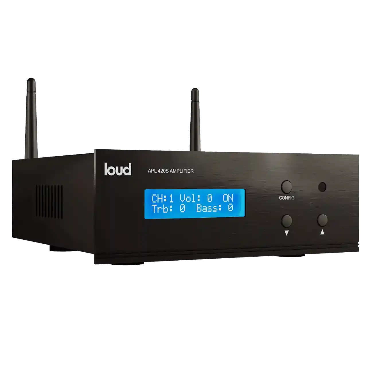 Amplificador Loud Áudio APL 420S BT apresentado em contexto de projeto integrado pela M.I. Automação
