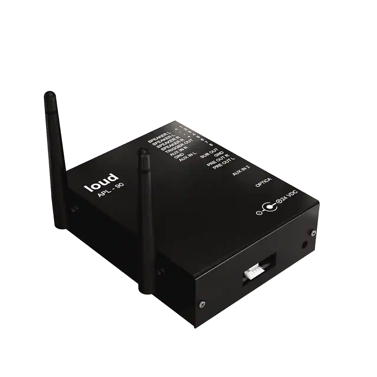 Amplificador Loud Áudio APL 90 BT apresentado em contexto de projeto integrado pela M.I. Automação