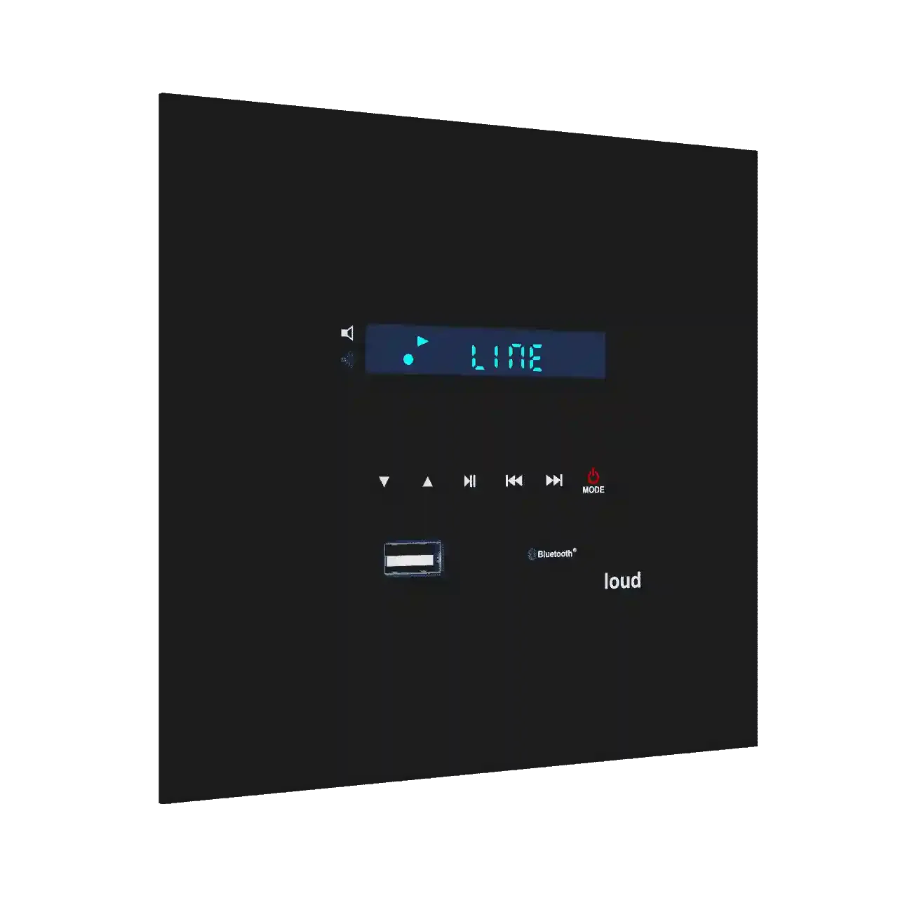 Amplificador Estéreo Loud Áudio LAC NV 1 BT apresentado em contexto de projeto integrado pela M.I. Automação