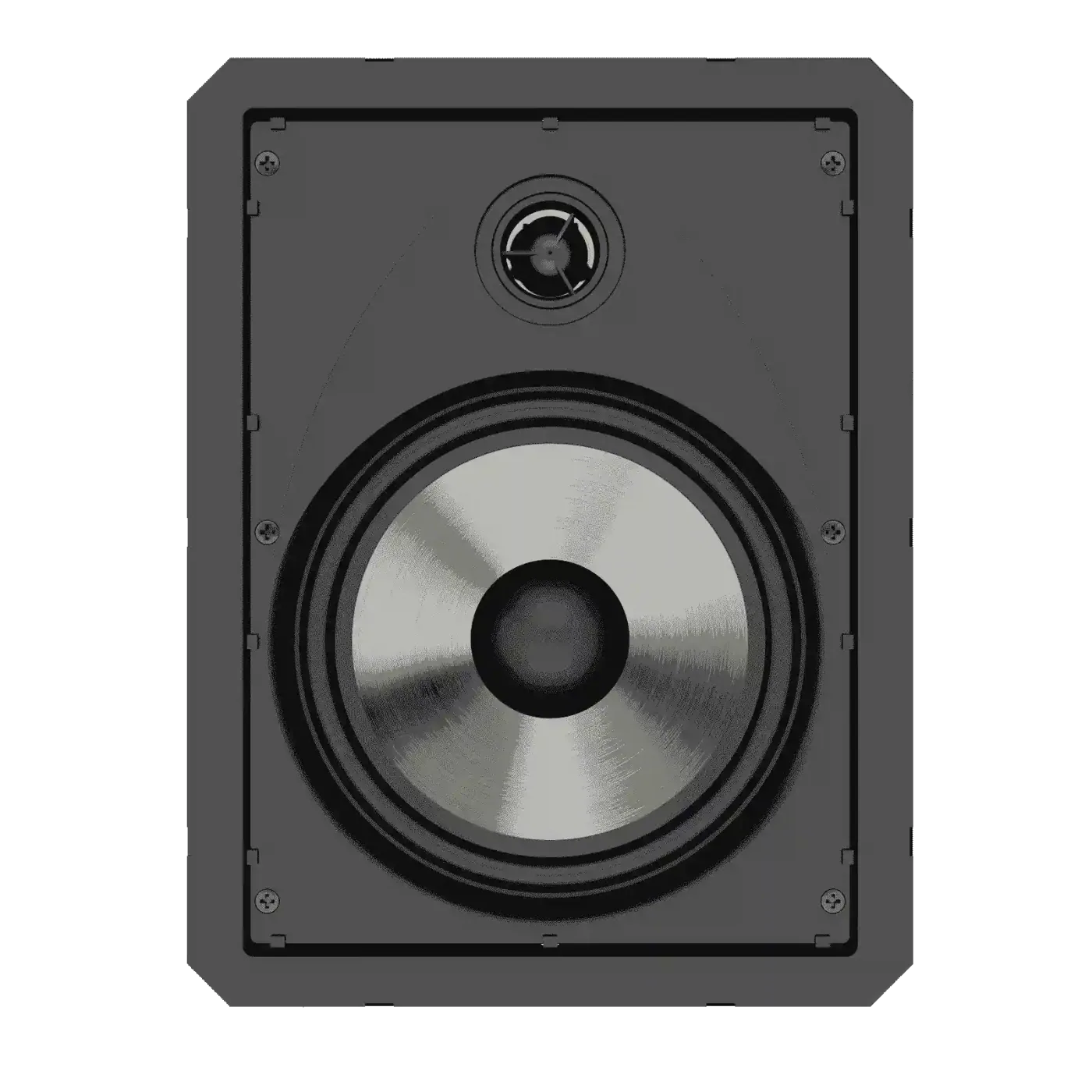 Caixas de Som Loud Áudio LR6 120 BL Retangular Plana Borderless apresentado em contexto de projeto integrado pela M.I. Automação