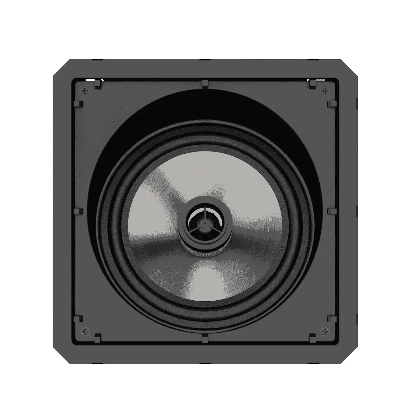 Caixas de Som Loud Áudio SL6 60 BL Quadrada Ângulo Borderless apresentado em contexto de projeto integrado pela M.I. Automação