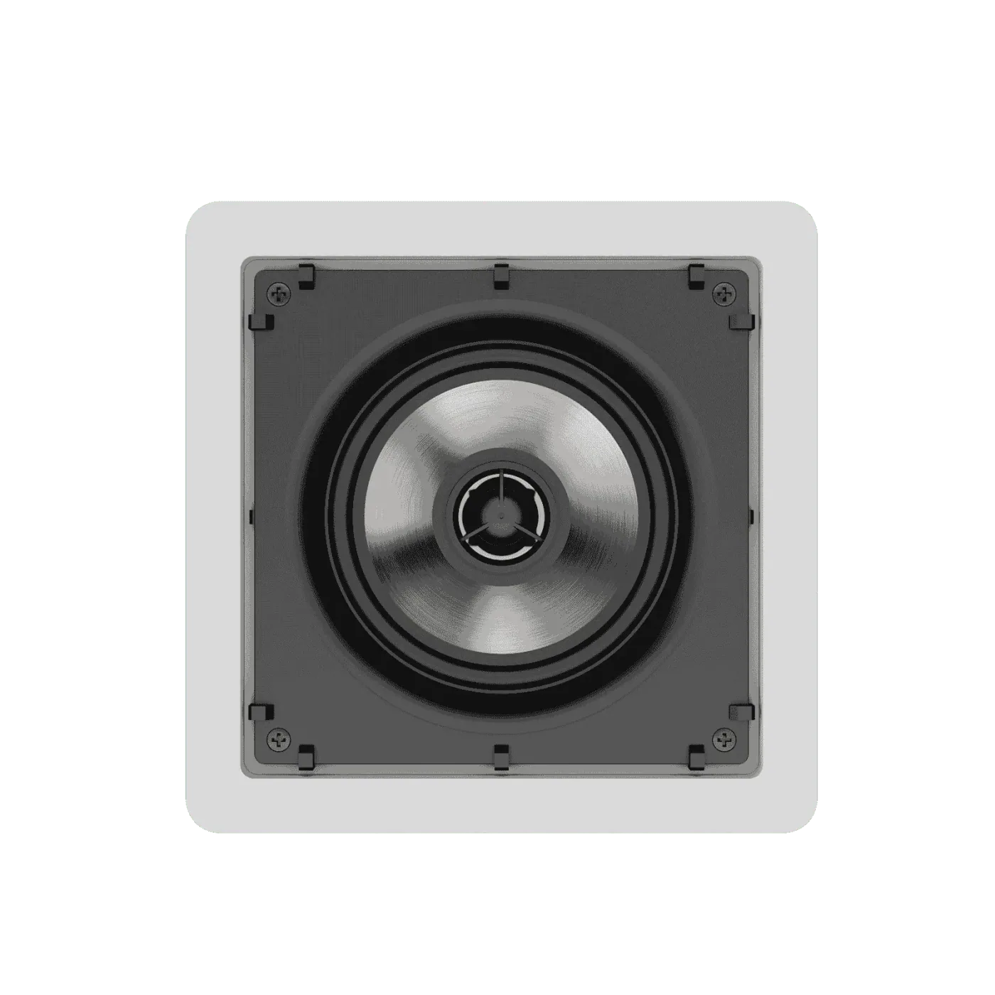 Caixas de Som Loud Áudio SQ5 50 Quadrada Plana apresentado em contexto de projeto integrado pela M.I. Automação