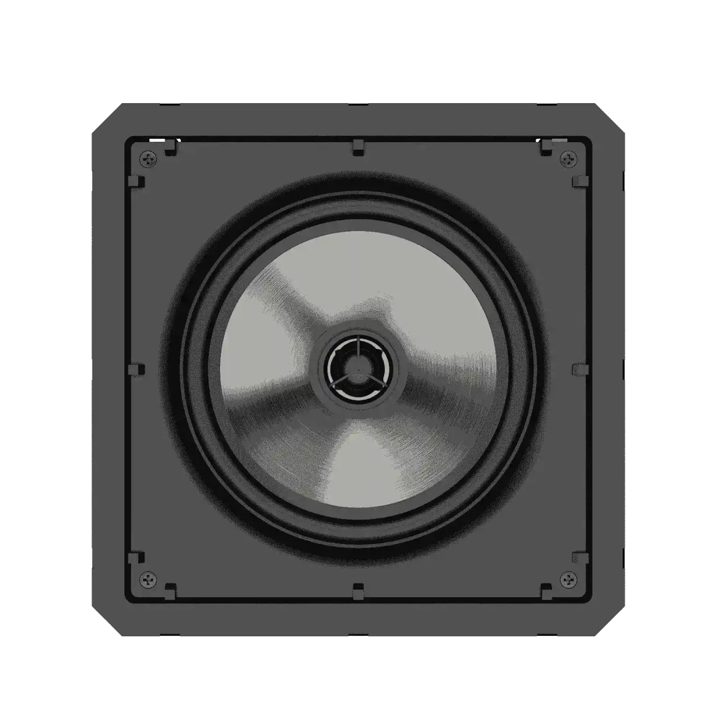 Caixas de Som Loud Áudio SQ6 60 BL Quadrada Plana Borderless apresentado em contexto de projeto integrado pela M.I. Automação