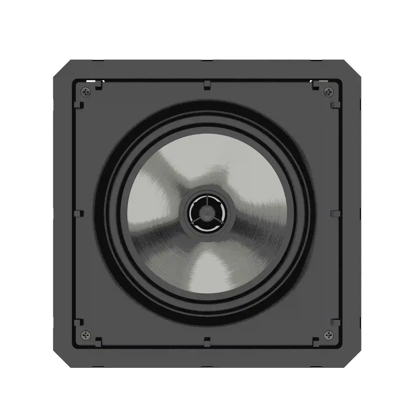 Caixas de Som Loud Áudio SQ6 60 BL Quadrada Plana Borderless apresentado em contexto de projeto integrado pela M.I. Automação