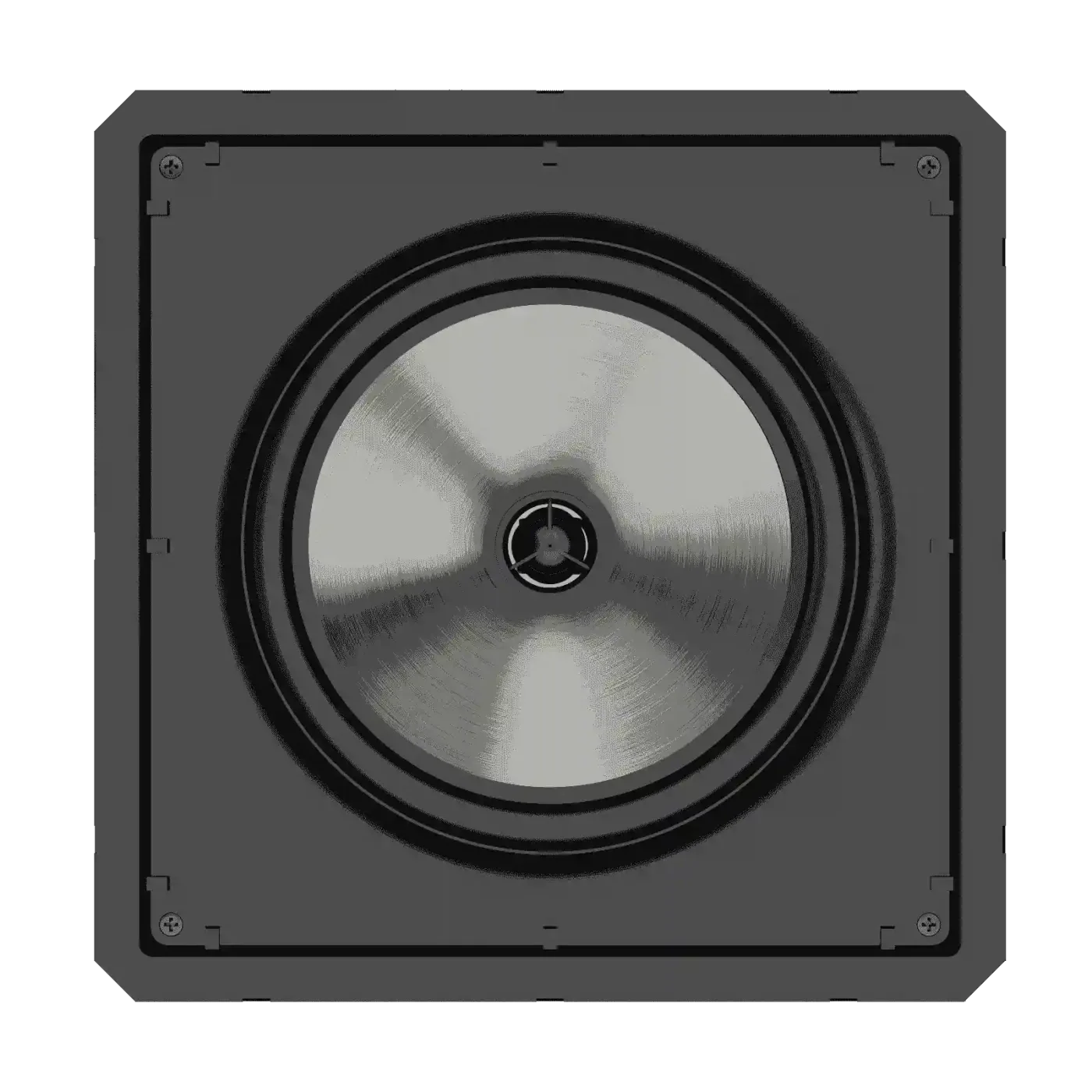 Caixas de Som Loud Áudio SQ8 BL Quadrada Plana Borderless apresentado em contexto de projeto integrado pela M.I. Automação