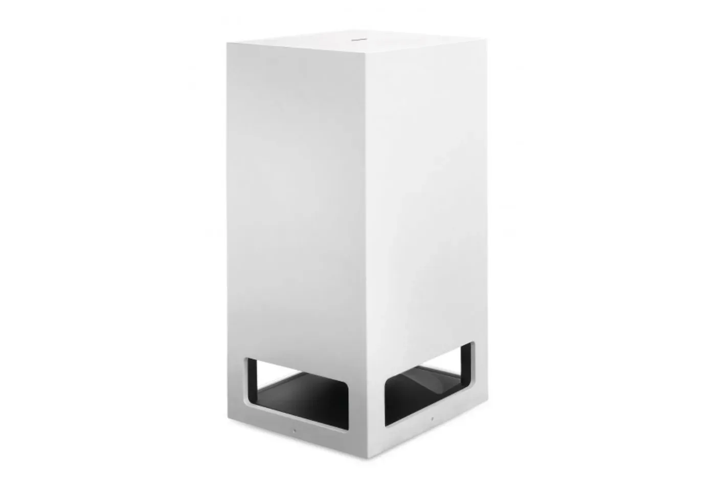 Garvan WA125 Subwoofer Outdoor em Corian apresentado em contexto de projeto integrado pela M.I. Automação