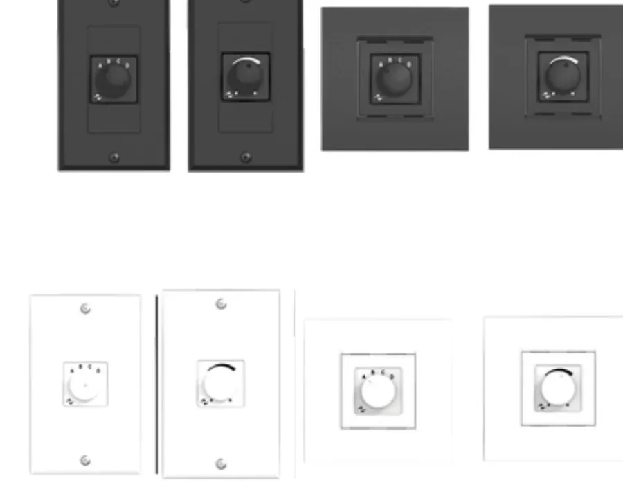Powersoft WMP Decora Selector Controle de Parede para Fontes e Cenas apresentado em contexto de projeto integrado pela M.I. Automação