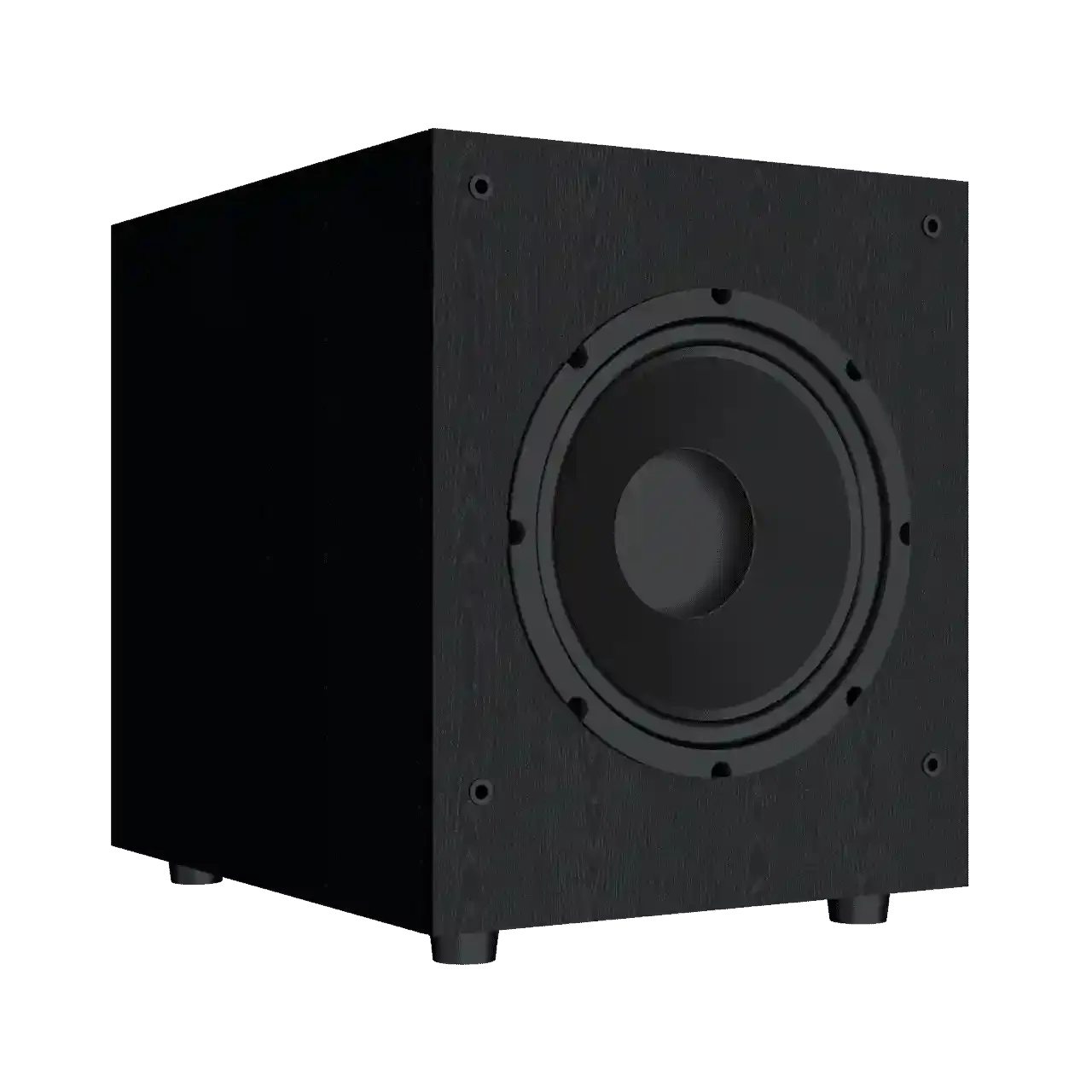 Subwoofer Loud Áudio SW 1000C apresentado em contexto de projeto integrado pela M.I. Automação