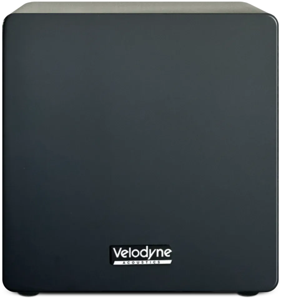 Velodyne MiniVee X Subwoofer Compacto apresentado em contexto de projeto integrado pela M.I. Automação
