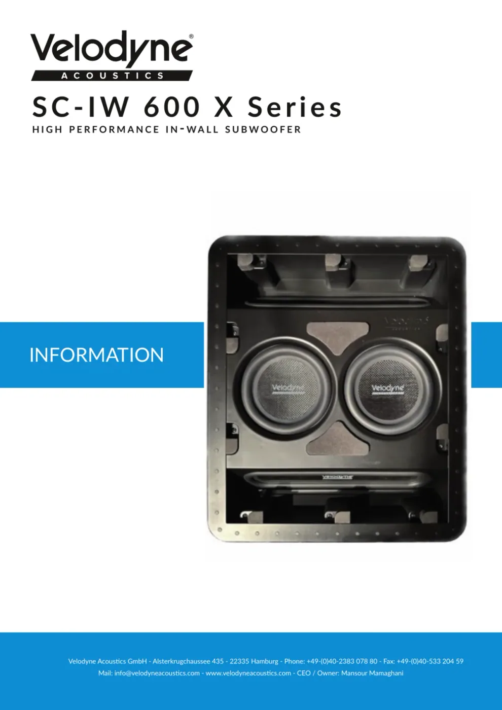 Velodyne SC IW 600 X Subwoofer In-Wall apresentado em contexto de projeto integrado pela M.I. Automação